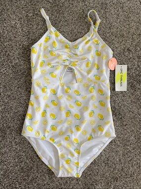 Epic Threads One-Piece Swimsuit with Yellow Lemon Print